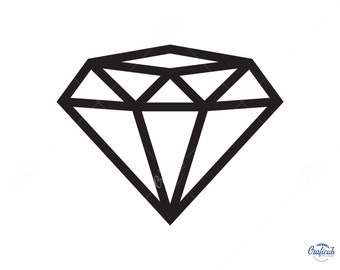 Diamond SVG, Diamond Clip art, Instant Digital Download Svg/Png/Dxf/Eps files, for Cricut, Silhouette Cut Files.