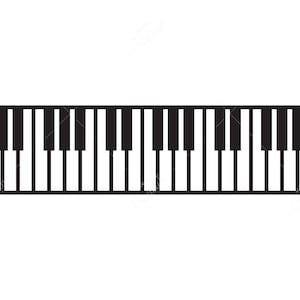 Piano keys SVG, Keyboard Clip art, Instant Digital Download Svg/Png/Dxf/Eps files, for Cricut, Silhouette Cut Files.