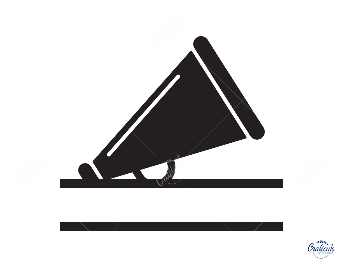 Cheer Megaphone SVG Megaphone Name Frame Svg Instant Digital Etsy