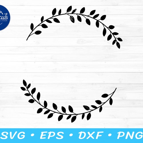 Laurel Wreath SVG Bundle Round Circle Monogram Frame Leaves - Etsy Canada