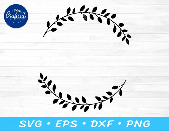 Wreath svg, circle wreath svg, wreath monogram hand drawn png, laurel wreath, botantical frame, wreath cut file digital download for Cricut.