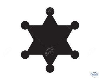 保安官バッジ | アメリカの警察官 | 西部のカウボーイ - クリップ