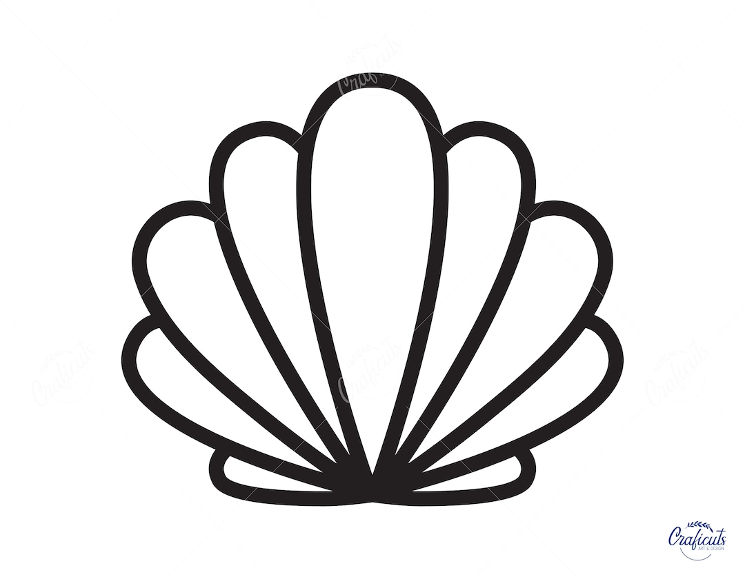 Seashell SVG, Clam Clip Art, Instant Digital Download Svg/png/dxf/eps