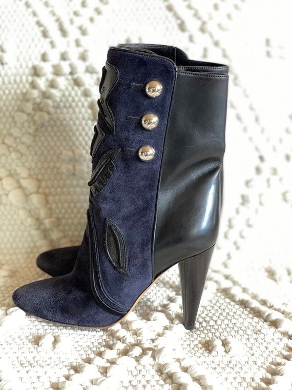 RARE Stunning Isabel Marant Navy & Black Suede St… - image 3