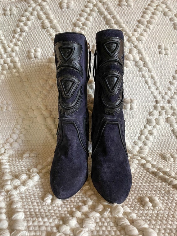 RARE Stunning Isabel Marant Navy & Black Suede St… - image 4