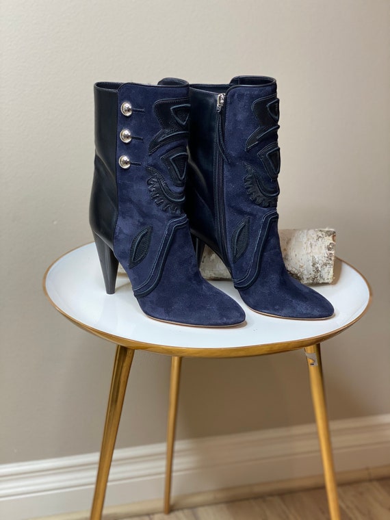 RARE Stunning Isabel Marant Navy & Black Suede St… - image 1