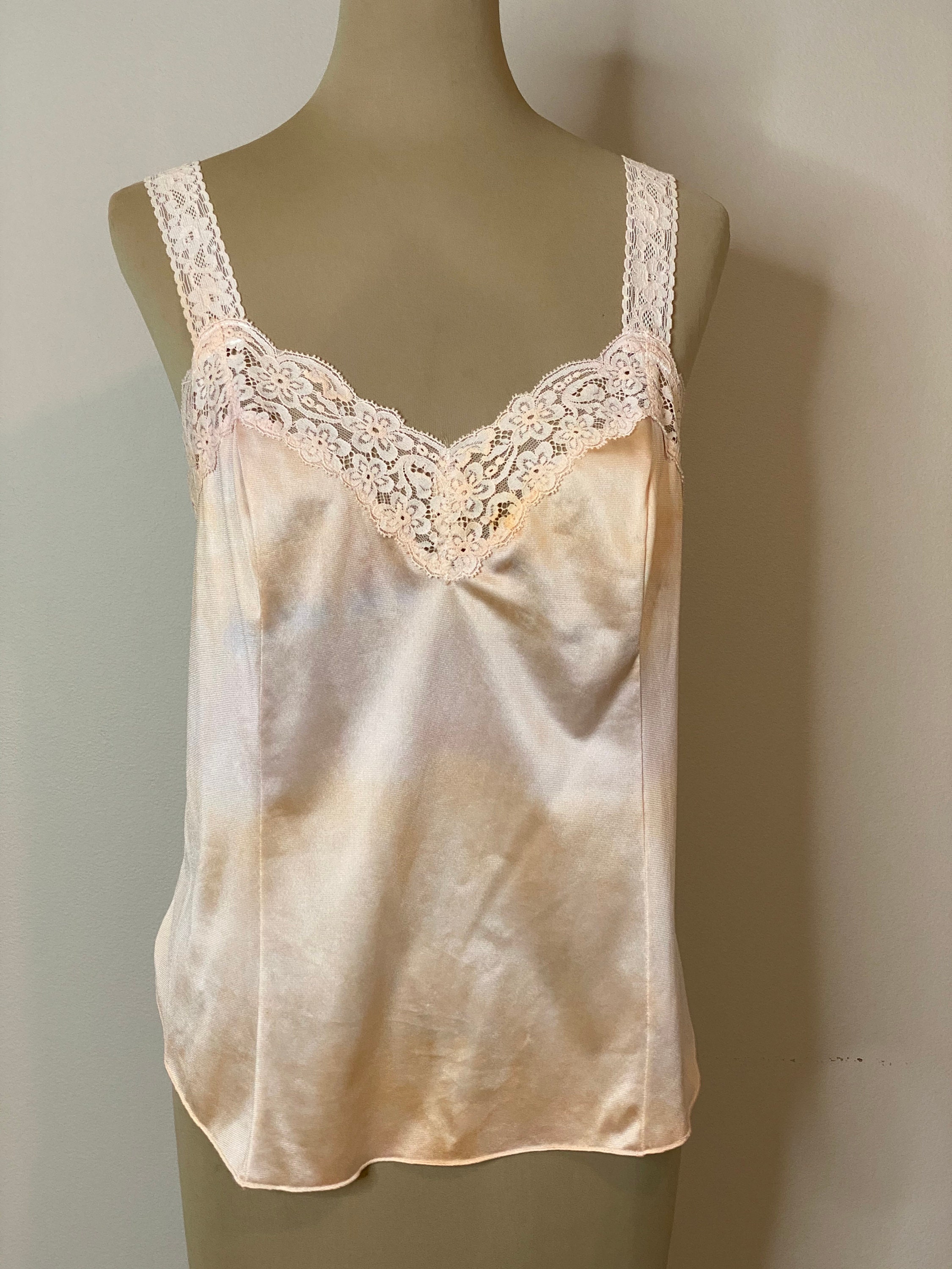 Vintage Vanity Fair Hand Tie Dyed Lace Camisole Sz. 36 | Etsy