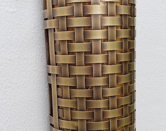 Copper / Brass / Wall Sconce / Woven/ Open sides