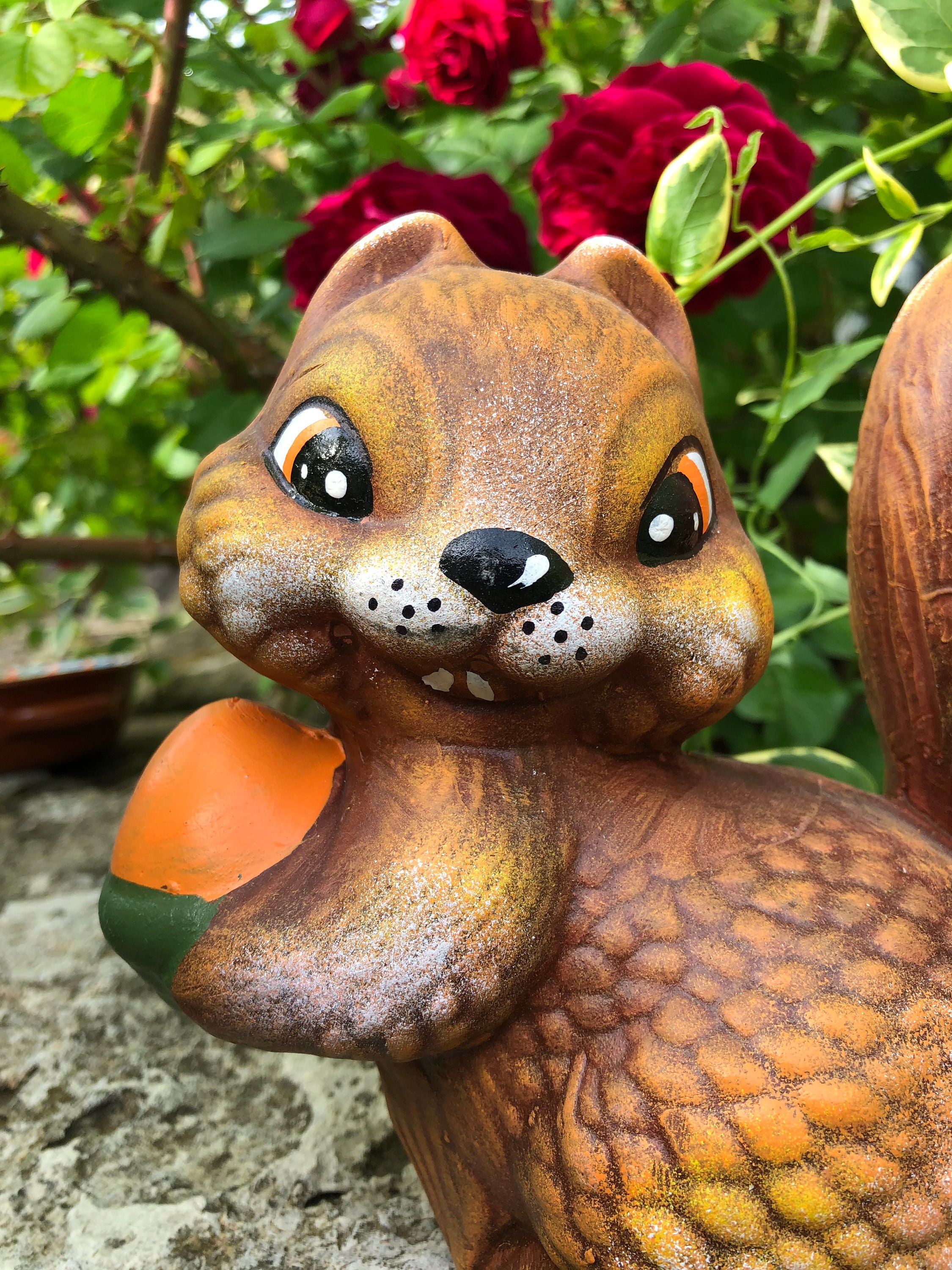 Ceramic Squirrel Gift For Kids Animal Lover Hand Painted Etsy