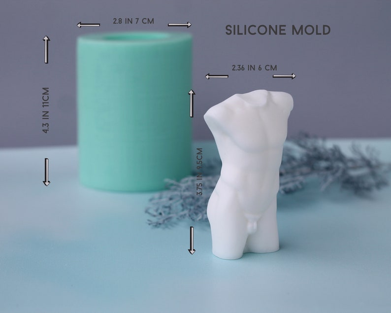Man 3d body silicone mold torso body moldssilicone candle Etsy