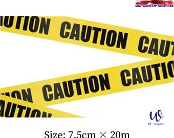 Peut inclure: Ruban de signalisation jaune et noir avec l'inscription "CAUTION". Le ruban mesure 7,5 cm de large et 20 mètres de long.