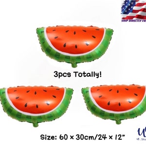 3PCS 18‘’ Watermelon Fruits Summer Tropical Birthday Party Balloons Party Decoration