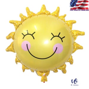 25&quot; Smiley Face Sunshine Mylar Balloon Wedding Party Decoration Birthday Pool Party
