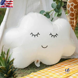 29" Puffy Cloud Balloon, Wedding, Pool Party, Birthday Party, Sunshine Party, Decoration, Aluminum Foil
