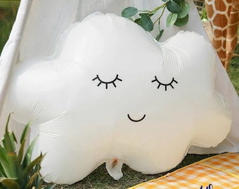 74 cm bauschiger Wolkenballon, Hochzeit, Poolparty, Geburtstagsparty, Sunshine Party, Dekoration, Alufolie
