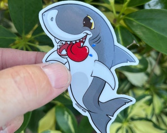 Adesivo de tubarão Air Jaws em vinil de 3"