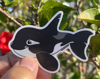 Leuke sticker orka: 3" | Sticker orka | Sticker walvis | Sticker dolfijn | Sticker orka