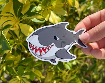 Great White Shark Sticker- 3" | Cute Shark Sticker | Glossy Vinyl