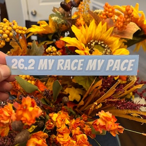 26.2 Marathon Race Sticker | My Race My Pace