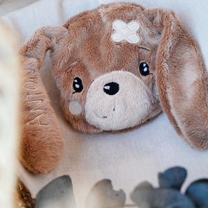 ITH embroidery file cherry stone pillow, bunny, 18x28