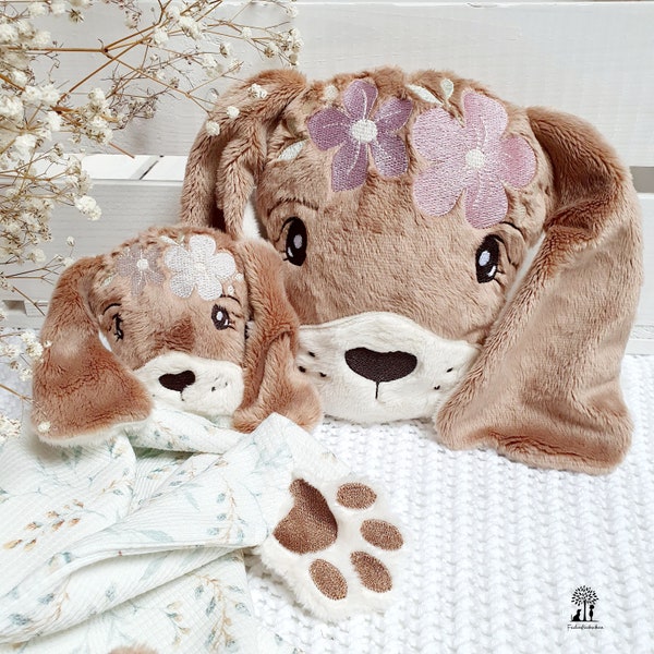 ITH embroidery file puppy, cuddly toy 16x26 + pillow dog head