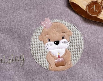 Embroidery file Otter 4 sizes, Doodle, Maylo