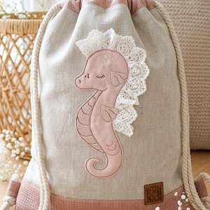 タツノオトシゴの刺繍デザイン、4サイズ、2種類、バリューパック、落書き風