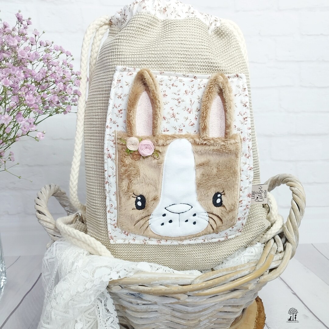 Embroidery File ITH Rabbit, Bag, 2 Sizes - Etsy