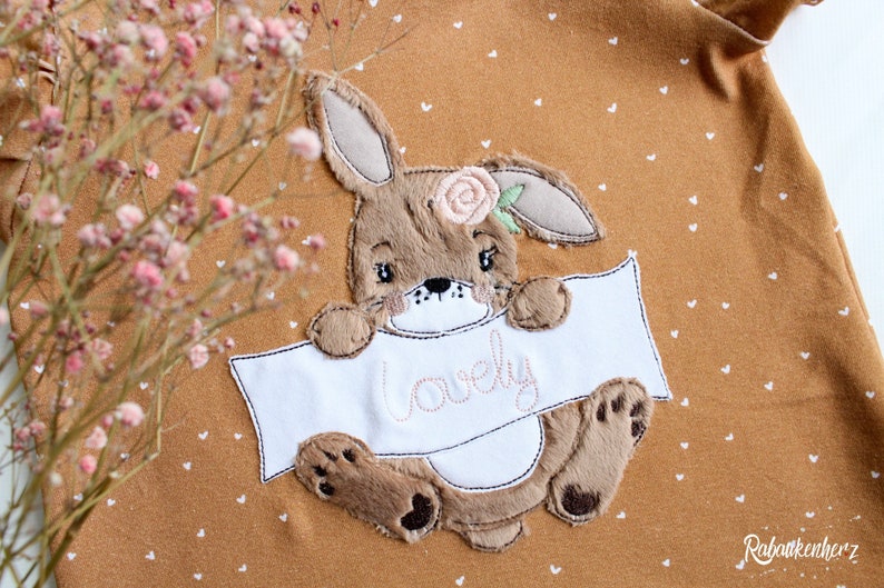 Embroidery file bunny, 4 sizes, savings set, doodle, lovely image 1