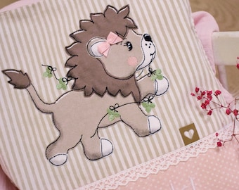 Embroidery file lion, 4 sizes, doodle, leo