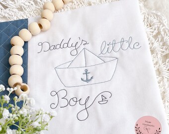 Embroidery file paper folding boat Boy, 4 sizes + solo version, Doodle