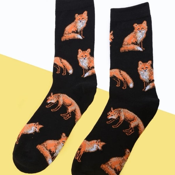 Fox on Socks Etsy