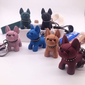 Louis vuitton shop french bulldog keyring