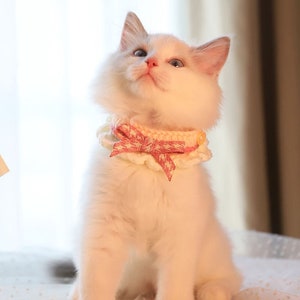 Crochet Neckwear for Cat and Dog Cute Pet Collar Cat Neckwear