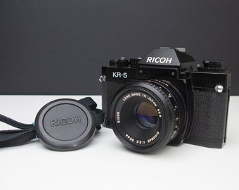 1979 Ricoh KR-5 Appareil Photo Argentique 35mm + objectif 50mm - Révisé et Testé
