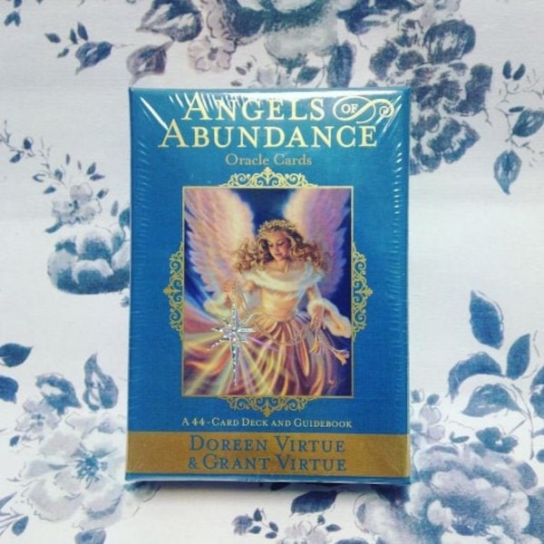 Angels of Abundance Oracle Cards by Doreen Virtue Original OOP 2017 deck and guidebook set STILL SEALED