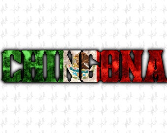 Bandiera messicana Chingona PNG, arte digitale latina (download digitale)