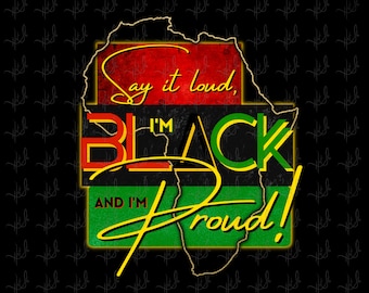 Black History Month PNG, Proud Sublimation Design (Digital Download)