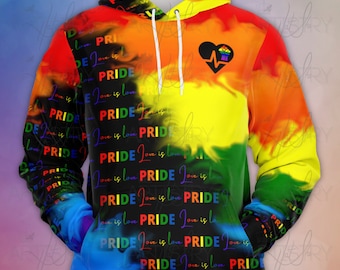 LGBT-hoody Rainbow Pride - genderinclusieve kleding