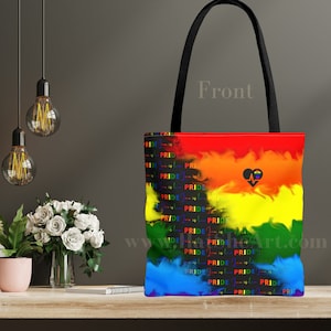 Borsa tote Rainbow Pride, borsa weekender lgbtq. Borsa tote lesbica gay.