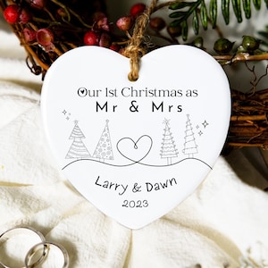 Ornament - Unser erstes Weihnachten verheiratet - als Mr & Mrs Ornament - Weihnachtsgeschenk - Weihnachtsdekoration