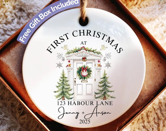 Our New Home Christmas Ornament, Our First Christmas Ornament, House Address Ornament, Our First Home Keepsake, First Home Bauble 2025