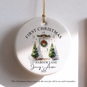 Our New Home Christmas Ornament, Our First Christmas Ornament, House Address Ornament, Our First Home Keepsake, First Home Bauble 2025 Style B