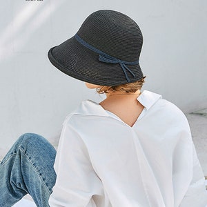 Summer Straw Hat with Wide Brim, Summer Hat, Foldable hat, Sun hat, Beach hat, Straw Beach hat, Sun hat women, Straw hat women image 7