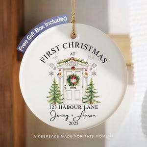 Our New Home Christmas Ornament, Our First Christmas Ornament, House Address Ornament, Our First Home Keepsake, First Home Bauble 2025 Style A