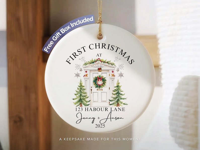 Our New Home Christmas Ornament, Our First Christmas Ornament, House Address Ornament, Our First Home Keepsake, First Home Bauble 2025 Style A