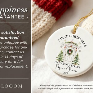Our New Home Christmas Ornament, Our First Christmas Ornament, House Address Ornament, Our First Home Keepsake, First Home Bauble 2025 image 3