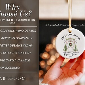 Our New Home Christmas Ornament, Our First Christmas Ornament, House Address Ornament, Our First Home Keepsake, First Home Bauble 2025 image 2