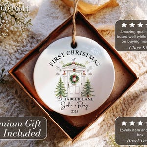 Our New Home Christmas Ornament, Our First Christmas Ornament, House Address Ornament, Our First Home Keepsake, First Home Bauble 2025 image 5
