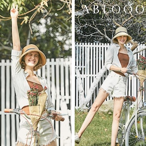 Wide Brim Straw Sun Hat, Foldable Beach Vacation Hat image 4